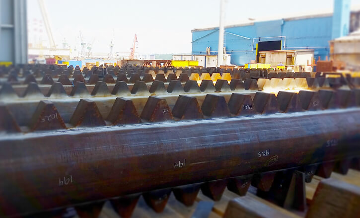 Global Steel & Flamecutting Services Heavy Fabrication Jack-up legs.